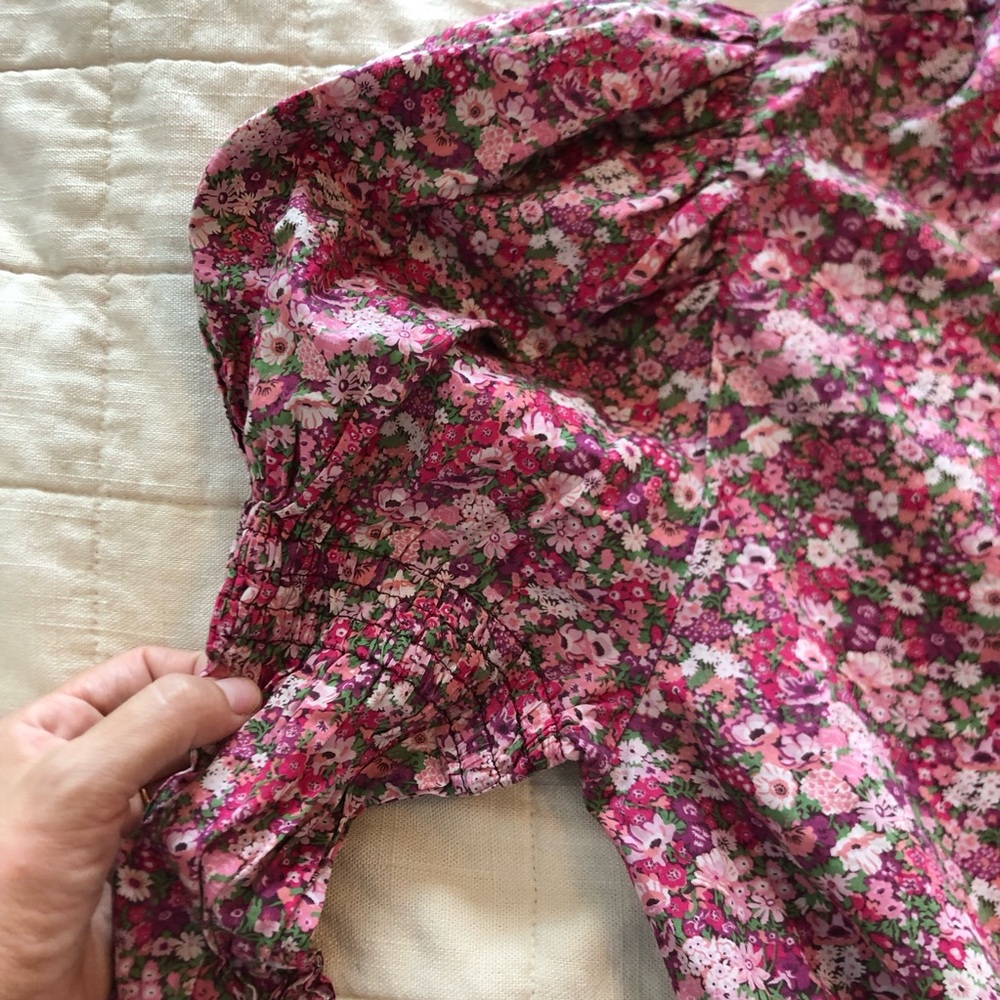 Philosophy di Lorenzo Serafini in cuff puff wildflower floral dress - Picture 9 of 10